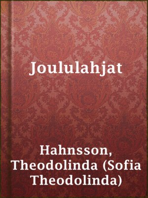 cover image of Joululahjat